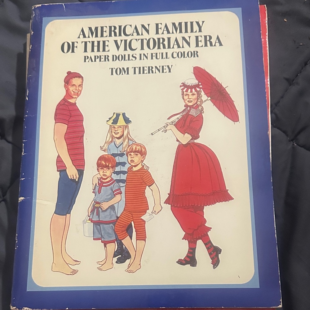 American Family of the Victorian Era Paper Dolls - Red & Blue Cover